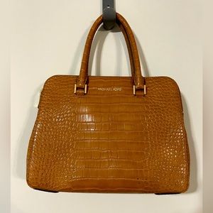 Michael Kors Croc Bag Tote with satchel and strap. Preloved.
